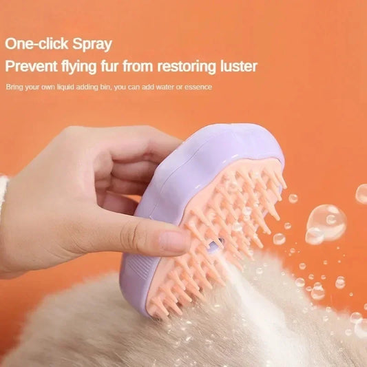 3 in 1 Cat Comb Brush Electric Spray Cat Steam Brush Spray Cat Hair Brushes for Massage Pet Float remover Cat Supplies